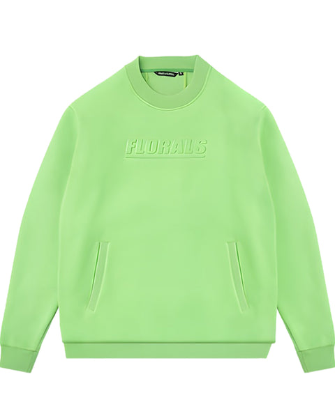Green Florals Crewneck Sweater
