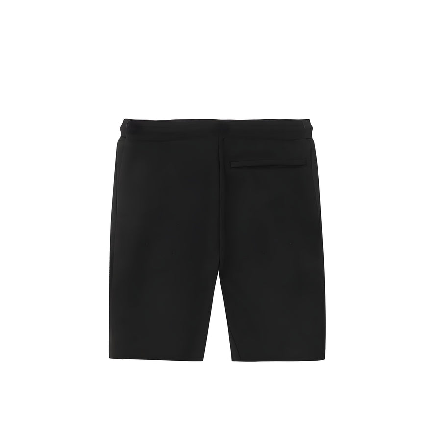 Black Cut Off Tapered Joggers Shorts