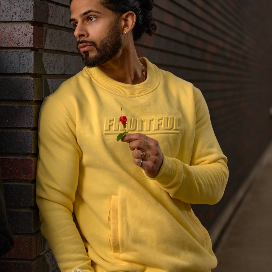 Yellow Fruitful Crewneck Sweater