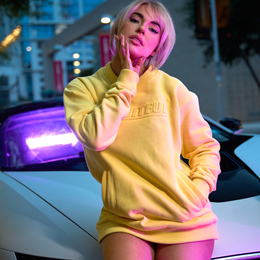 Yellow Fruitful Crewneck Sweater