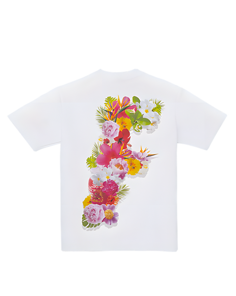 White “Big F” Floral Arrangement Tee