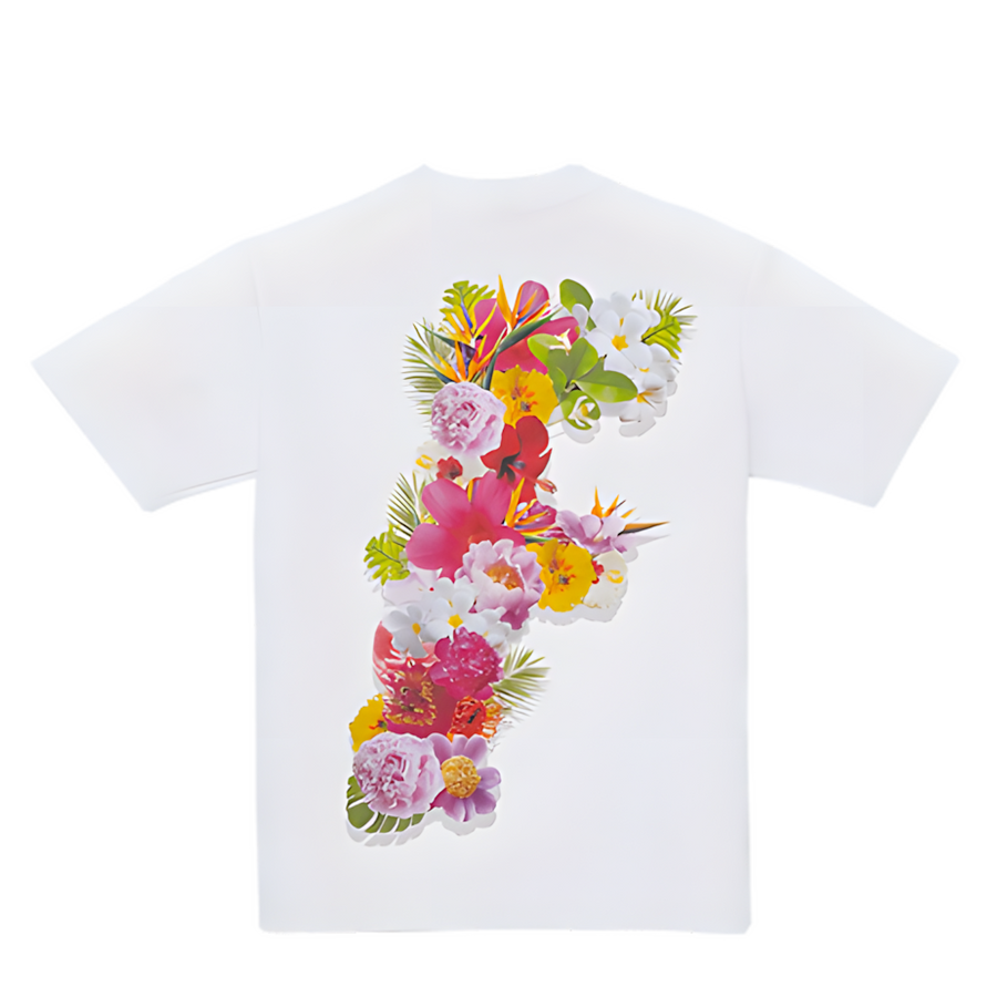 White “Big F” Floral Arrangement Tee