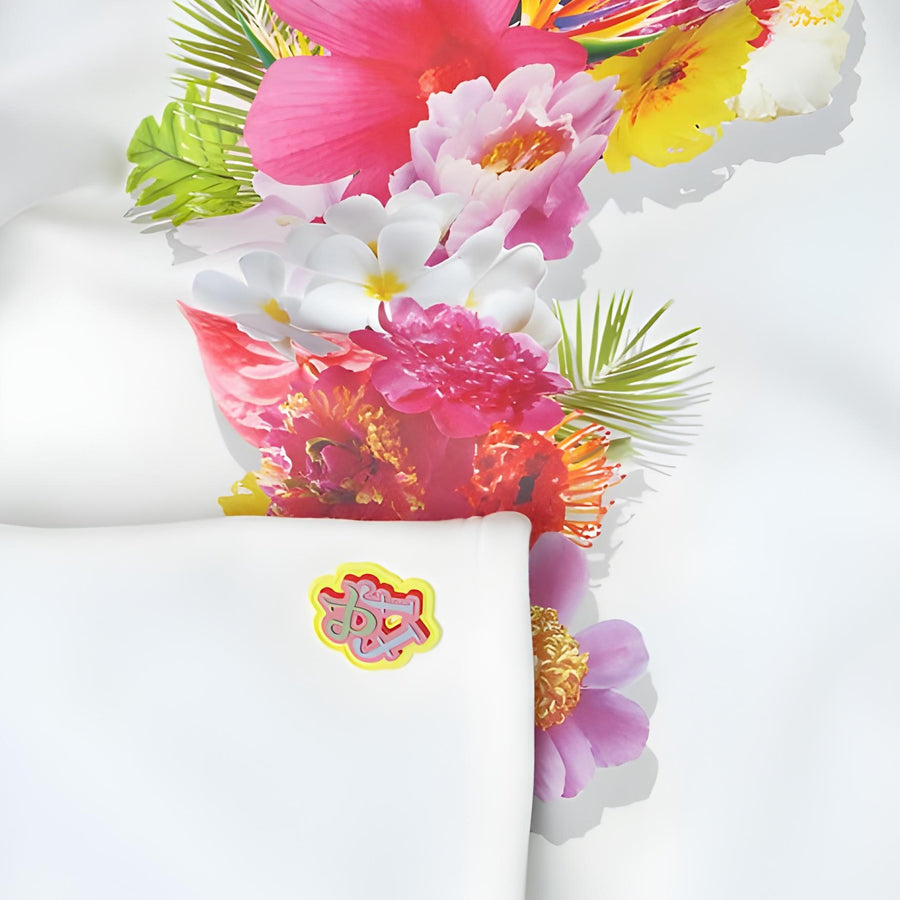White “Big F” Floral Arrangement Tee