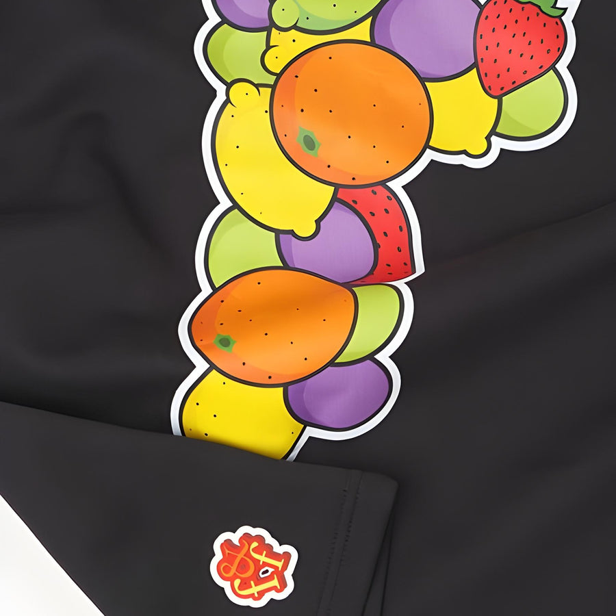 Black “Big F” Assorted Fruits Tee