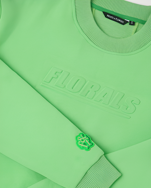 Green Florals Crewneck Sweater