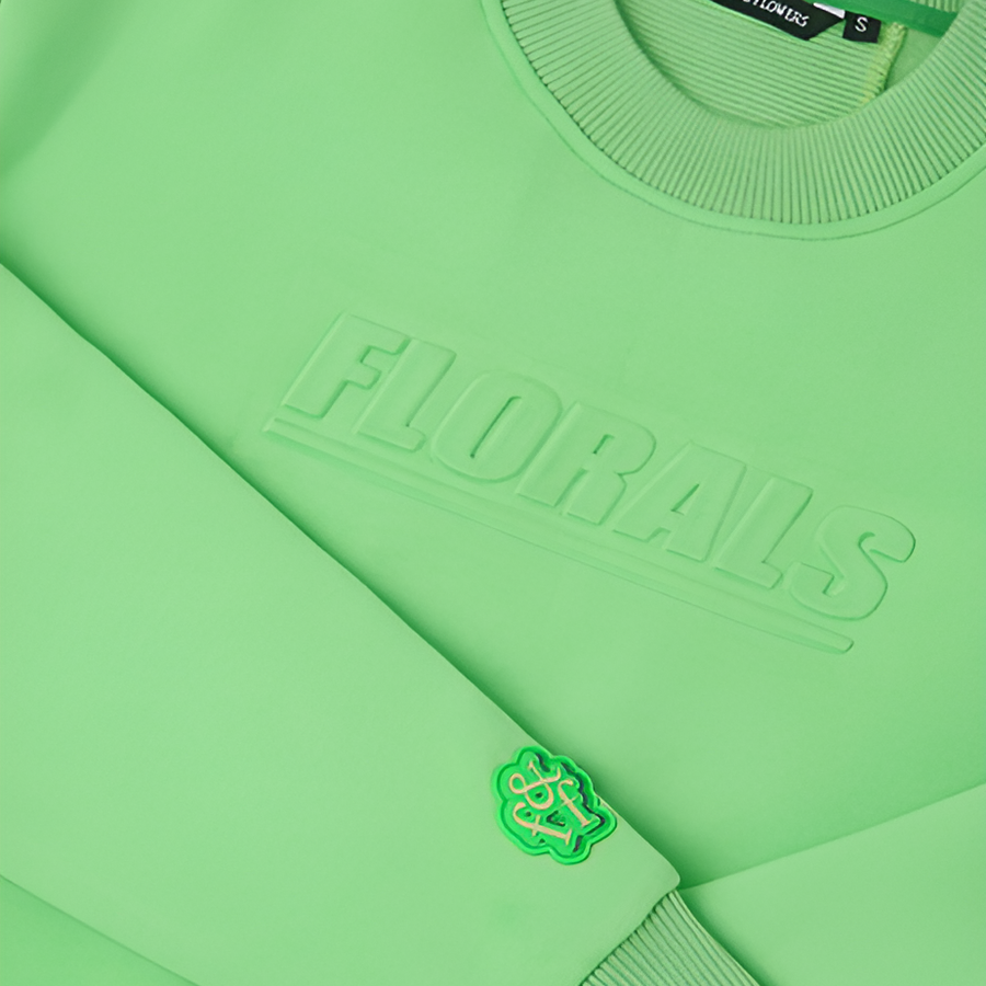 Green Florals Crewneck Sweater